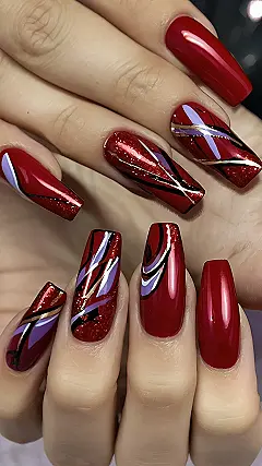 Lit Holiday Nails