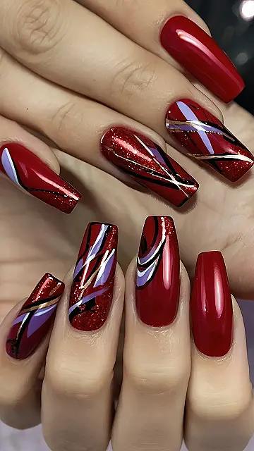 Lit Holiday Nails