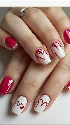 Romantic Red Nails