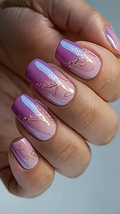 Starry Grape Nails