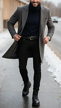 Here’s a title and two paragraphs based on the image and keyword “mens winter fashion”: