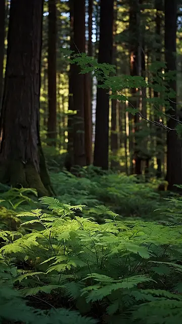 Sunbeams Through Leaves