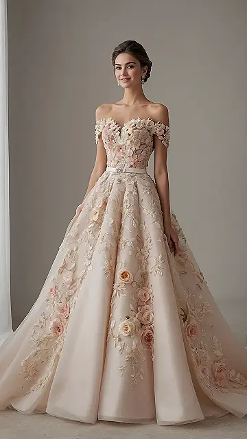 Dewdrop Bloom Gown