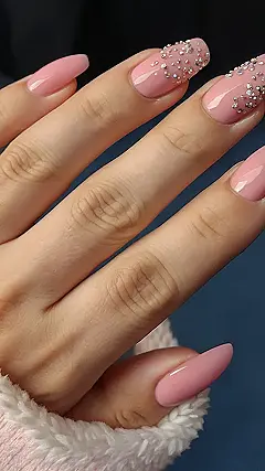 Sparkle & Sweet: Fall Pink Nails