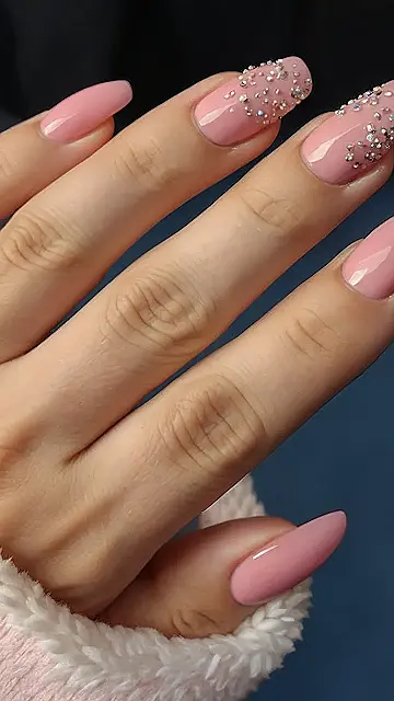 Sparkle & Sweet: Fall Pink Nails