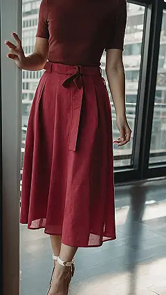 Red Hot Casual Classy:  A Skirt That’s Got It All: