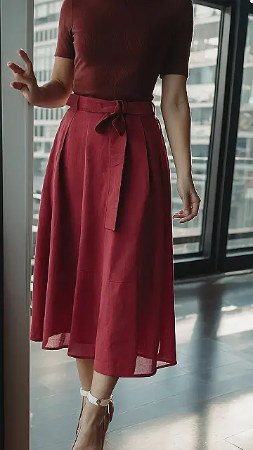 Red Hot Casual Classy:  A Skirt That’s Got It All: