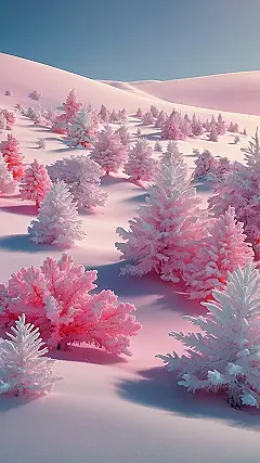 Winter’s Pink Embrace