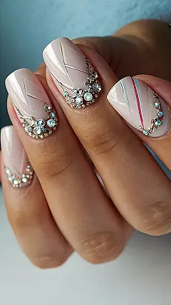 Simple Aqua Nail Designs