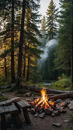 Campfire Glow Up: Nature’s Chill Spot