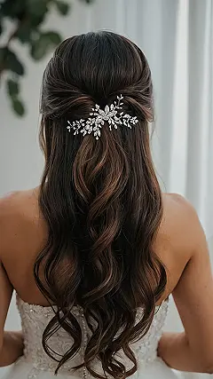 Half Up Half Down Wedding Hairstyles for a Fairytale Look