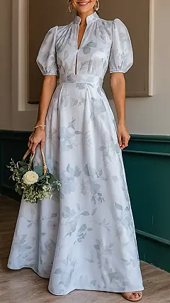 Radiant Floral Gown
