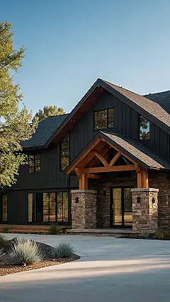 Black Beauty: A Modern Ranch House