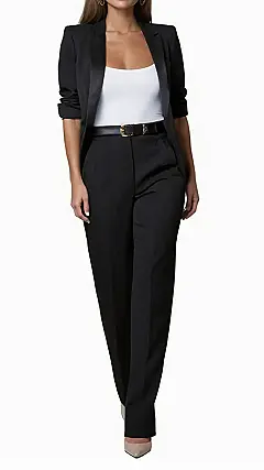 Here’s a title and two paragraphs based on the image and keyword “women in suits,” aimed at a grade 9 audience: