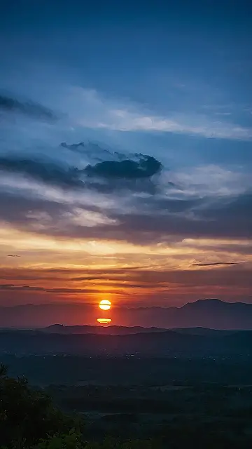 Sun-Kissed Mountains: