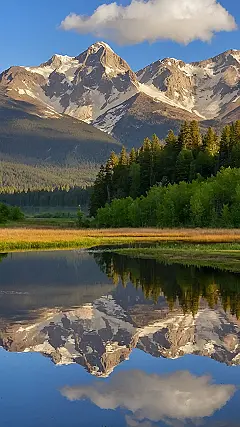 Crimson Sunset Peaks