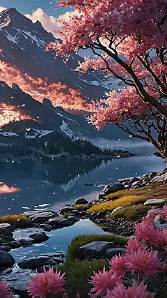 Majestic Sunset Peaks