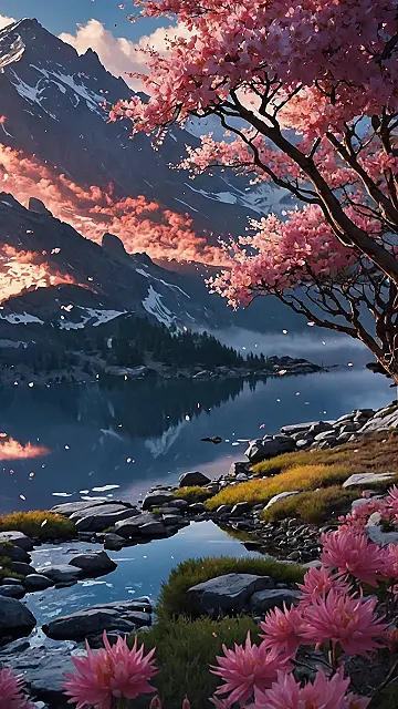 Majestic Sunset Peaks