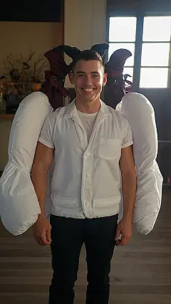 “Winging It: A Pillow-Perfect Halloween Costume”