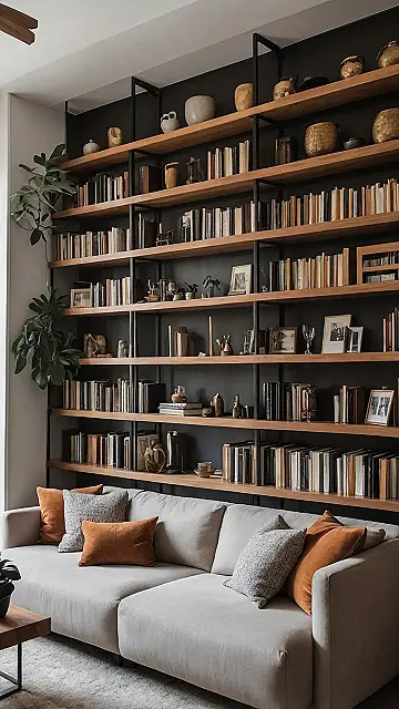 Chic Living Room Cabinetry