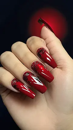 Crystal Snow Nails