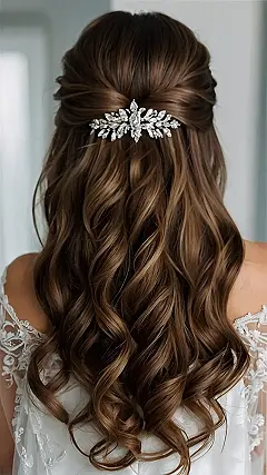 Half-Up, Wow-Factor Wedding Hair