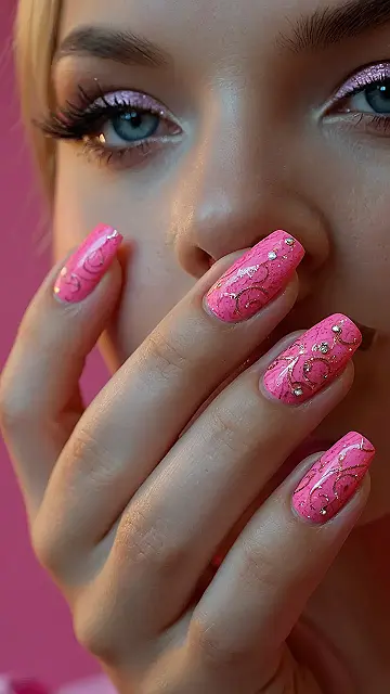 Sparkling Pink Tips