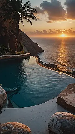 “Sunset Dip in the Mint Green Room”