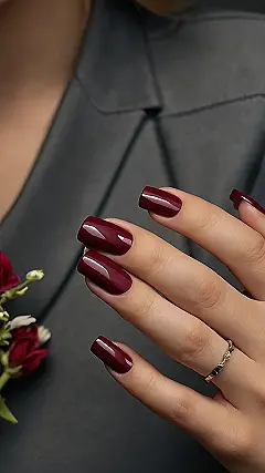 Crimson Kiss Manicure