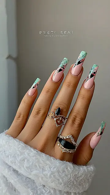Frosted Nail Art