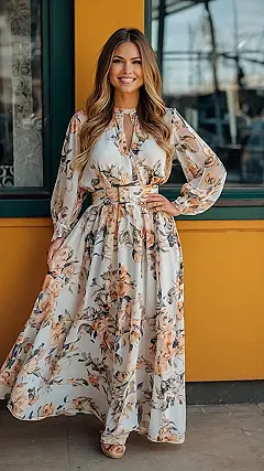 [Title-8]=8. Fall Maxi Dress:  Flower Power!,