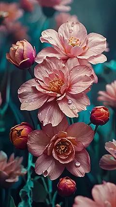 Flowers & the Moonlit Lagoon