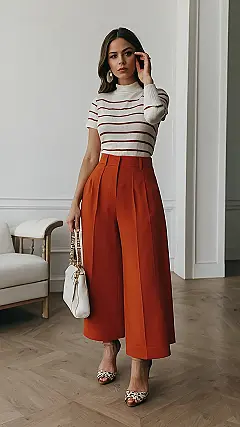 Stripes, Wide Legs, and Leopard Print –  A Chic Look for Every Occasion