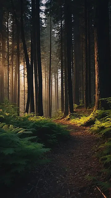 Sunbeams Through the Woods