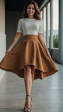 Casual to Chic Skirt Outfits for Day to Night Transition