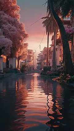 Sunset Serenity: Where Dreams Reflect: