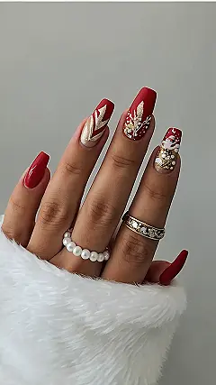 Glittery Holiday Nails