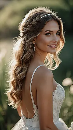 Perfect Hair for Outdoor Vows