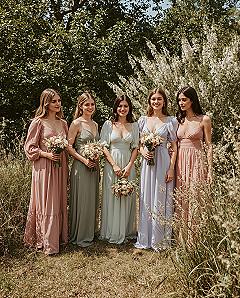 Dreamy Pastel Bridesmaid Dresses for a Whimsical Wedding