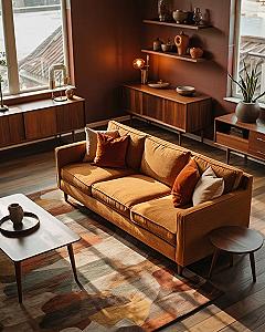 Warm Tone Apartment: Cozy Earthy Living Room Vibes