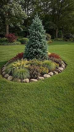 Evergreen Island Garden Design: Lush Property Landscaping Ideas