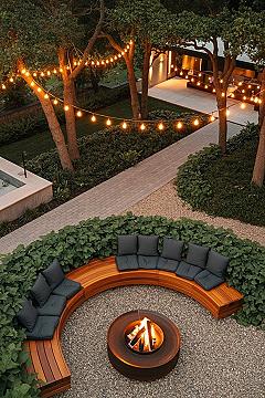 Cozy Backyard Fire Pit Oasis: Small Space Patio Design Ideas