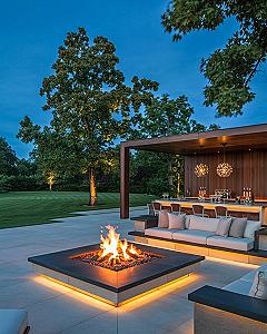 Dream Backyard Fire Pit: Modern Outdoor Living & Firepit Seating Ideas