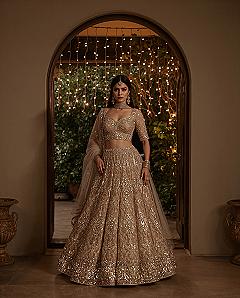 Glimmering Mirror Work Lehenga: Your Dream Sangeet & Engagement Gown