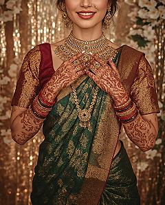 Kanjivaram Wedding Saree: South Indian Bride’s Dream Reception Outfit