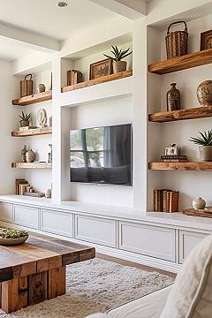 Rustic TV Wall Ideas for a Cozy Modern Farmhouse Living Room