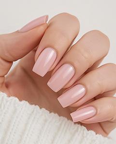 Chic Milky Blush Nails: Simple Gel Designs for Effortless Elegance