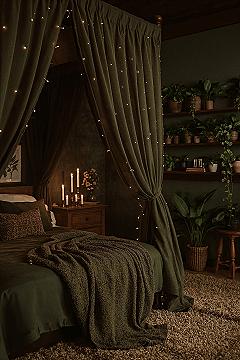 Moody Forest Bedroom Ideas: Rustic Nature Retreat