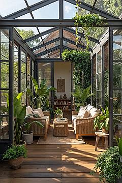 Cozy Sunroom Oasis: Farmhouse Garden Retreats