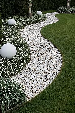 Serene White Stone Garden Ideas for a Peaceful Landscape